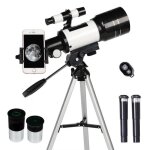 Tlescope astronomique rfracteur portable 70 mm (15x - 150x) avec support de tlphonetrpied rglable ...