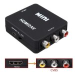 Adaptateur hdmi vers rca - tempsa - 720p 1080p - noir et blanc - vido audio - convertisseur av