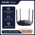 Tenda routeur wifi 6 ax3000 dual bande, processeur double c?ur 1. 6 ghz, ofdma + mu - mimo, tlcommande, ...