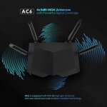 Routeur wifi tenda ac6 - double bande ac1200 - 4 ports - 4 antennes - mu - mimo