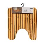 Tapis contour wc microfibre imprime 45x50 cm - mekong - tendance