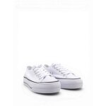 Tennis basses en toile. mod�le � bout et plateforme en gomme. la�age � 6 oeillets. hauteur de la plateforme ...