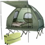 Tente toutes saisons 4 en 1 - semptec - pour 2 personnes - lit de camp matelas et oreillers gonflables ...