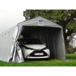 Tente abri garage basic 33x36x24m pe gris dancover abris voiture