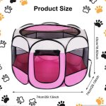 Tente pour animaux - pliable - caisse de mise bas pour chats et chiens - transparente - cage octogonale ...