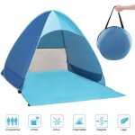 Tente de plage - instantanée - protection solaire uv upf 50 + - 2 - 3 personnes - bleu Tente de plage - instantanée - protection solaire uv upf 50 + - 2 - 3 personnes - bleu