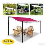 Tente auvent 2. 5m x 2. 6m - 300d toile imperm�able - ext�rieur - rose fuchsia