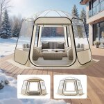 Tente bulle pop - up - vevor - 336 x 305 m tente igloo d�me de jardin pour 8 - 10 personnes vue panoramique ...