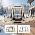 Tente bulle pop - up - vevor - 366 x 345 m - 10 - 12 personnes - imperm�able et r�sistante aux uv - vue ...