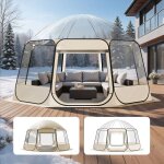 Tente bulle pop - up - vevor - 458 x 432 m tente igloo d�me de jardin pour 12 - 15 personnes imperm�able ...