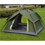 Tente camping automatique double couche familiale tente tente de camping pour 3 - 4 personnes vert