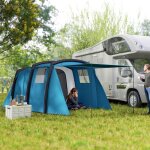 Tente de camping gonflable tente gonflable tunnel 3 - 6 personnes chambre � coucher salon porche 420 ...