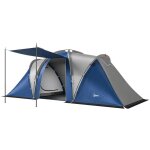 Tente de camping - grande tente - outsunny - double couche tunnel familiale 4 - 5 personnes 3000mm imperm�able ...