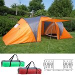 Tente de camping loksa 6 personnes bivouac / igloo tente pour festival ~ orange