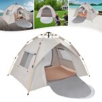 Tente de camping pop - up instantan�e - tente de plage � ouverture rapide automatique - toile anti - ...