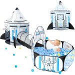 Tente enfants tente de jeu tunnel piscine � balles pliable 3 - en - 1 - aire de jeux pop up