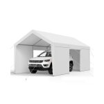 Tente garage - vevor - 365 x 609 m - carport abri de voiture ext�rieur - r�sistant aux uv et � leau - ...