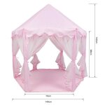 Tente de jeu pour enfants chteau de princesse rose - ?140 cm