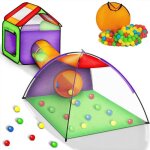 Tente de jeu igloo avec tunnel - igloo - blanc - mixte - 115x115x80 cm - 100% polyester - enfant