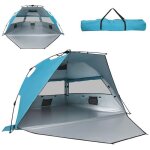 Tente de plage tente de camping pop - up automatique famille 3 - 4 personnes anti uv sac de transport ...