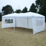 Tente de réception 3 × 6 m etanche en tube d?acier tente de jardin imperméable avec fenêtre à côté pour ... Tente de réception 3 × 6 m etanche en tube d?acier tente de jardin imperméable avec fenêtre à côté pour ...
