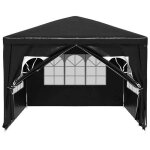 Tente de r�ception 3x4 m - meublechic - anthracite - 4x3x255 m - r�sistant aux uv et � leau - cadre en ...