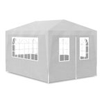 Tente de réception - blanc - 3x4 m - résistante aux uv - facile à assembler - panneaux avec fenêtres Tente de réception - blanc - 3x4 m - résistante aux uv - facile à assembler - panneaux avec fenêtres