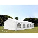 Tente de rception toolport 5x10m - barnum pe 240g / m - blanc impermable