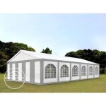 Tente de réception toolport 6x12m gris - blanc imperméable Tente de réception toolport 6x12m gris - blanc imperméable