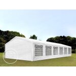 Tente de réception toolport 6x12m en pe blanc imperméable Tente de réception toolport 6x12m en pe blanc imperméable
