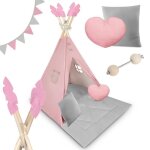 Tente tipi pour enfants nk - 406 nukido - rose - matriaux naturels - a monter soi - mme - 3 ans - mixte ...