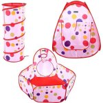 Tente tunnel pour enfant 3 en 1 - marque - mod�le - pliable int�rieur et ext�rieur - multicolore - nylon ...