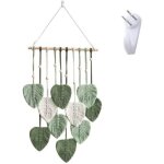 Faite à la mainmacrame murale boheme tenture murale tissee en feuillespour salon chambre à coucher décoration ... Faite à la mainmacrame murale boheme tenture murale tissee en feuillespour salon chambre à coucher décoration ...