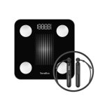 Terraillon imp�dancem�tre et corde � sauter connect�s 180kg / 100g noir - gymfitconnect