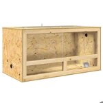 Terrarium en osb - vidaxl - marron - 50x100x50 cm - usage int�rieur - espaces amples - convient aux reptiles ...