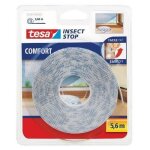 Tesa moustiquaire recharge comfort - bande auto - agrippante - 56 m x 10 mm - blanc