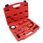 Wiltec kit de testeur de compression - 0 - 70 bars / 0 - 1000 psi - avec tuyaux et adaptateurs - dans ...