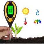 Testeur de sol 4 en 1 testeur humidit plantes humidimtre niveaux de ph temprature testeur dintensit ...