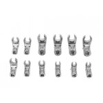 Tetes de cles a fourche articulees a tuyauter crowfoot - 12 pieces