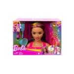 Tete a coiffer barbie ultra chevelure brune meches arc en ciel - 22 accessoires color reveal - set coiffure ...