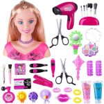 Tte  coiffer kit de poupe  coiffer de maquillage enfants avec accessoires jouets dimitation jeu cadeau ...