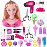 Tete  coiffer et maquiller enfant pretend playset 44 pices 22cm haut styling tte poupe coiffure jouet ...