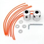 Tte de dbroussailleuse universelle en aluminium viabrico 2x avec 8 fils de nylon - m8 x10