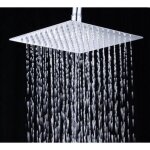 Tête de douche pluie 12 pouces carrée en acier inoxydable - ultra - mince - chromé Tête de douche pluie 12 pouces carrée en acier inoxydable - ultra - mince - chromé