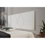 Tte de lit pour lit 160 deux diamants en similicuir 162 x 57 x 5 cm rembourrage en mousse couleur blanc. ...