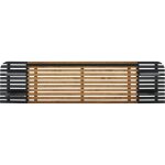 Tête de lit adulte en lattes de bois clair / noir avec chevets intégrés 240 cm - scala Tête de lit adulte en lattes de bois clair / noir avec chevets intégrés 240 cm - scala