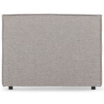 T�te de lit anisa 90 rembourr�e en tissu polyester pour lit 90 cm sur pieds en plastique gris