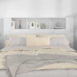 T�te de lit - blanc - 160x185x1045 cm - bois di - moderne armoire de t�te de lit blanc 160x185x1045 cm ...