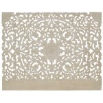 T�te de lit bois sculpt� serena 180cm effet travertin beige clair