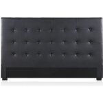 Tte de lit capitonne premium 180cm noir